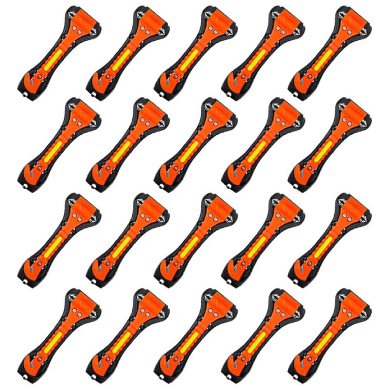 nomiou 20 Pack Window Breaker and Seat Belt Cutter, Emergency Escape Tool Safety Hammer, Life Saving Survival Kit - Image 1
